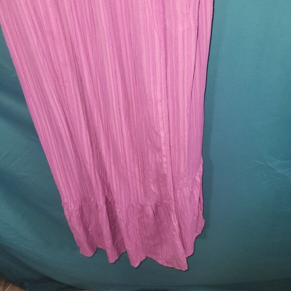 A New Day Womens Small Flutter Sleeve V-Neck Wrap Maxi Dress Pink - Picture 5 of 10